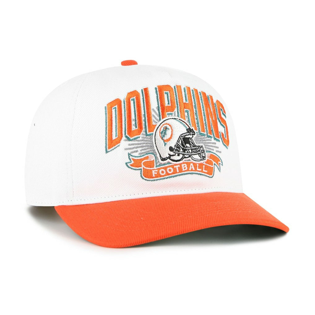 Miami Dolphins '47 Youth Prime Play Hitch Adjustable Hat - White/Orange - 47 brand