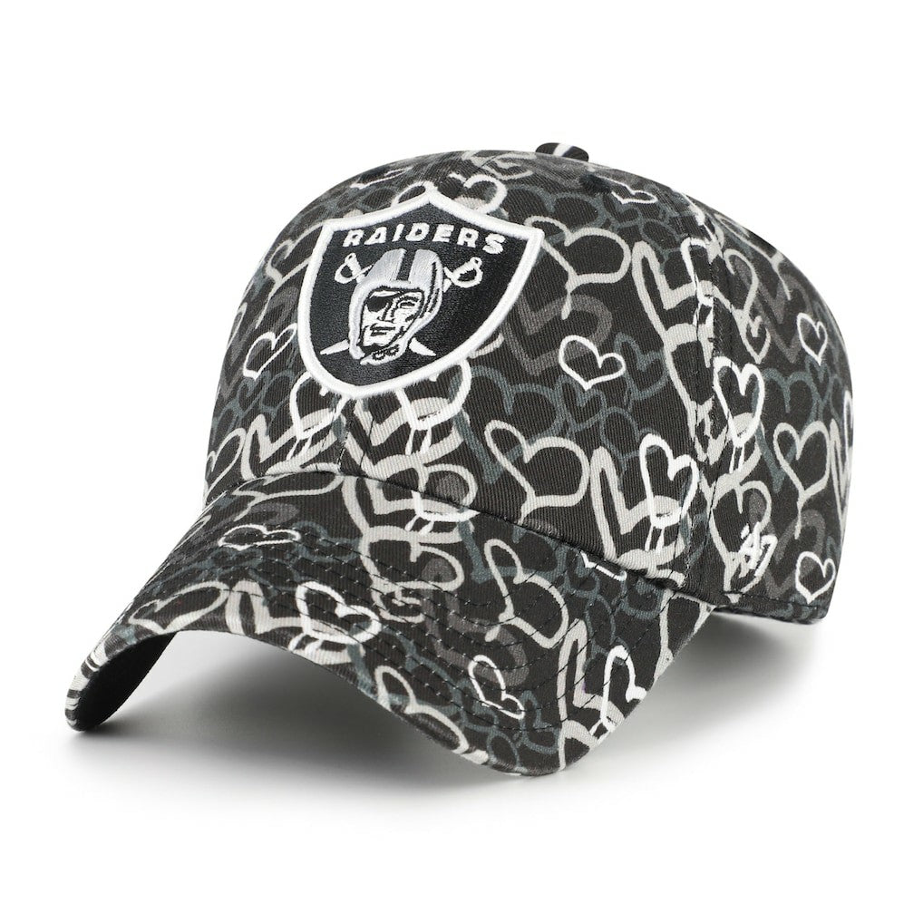 Las Vegas Raiders '47 Girls Youth Mural Clean Up Adjustable Hat - Black - 47 brand