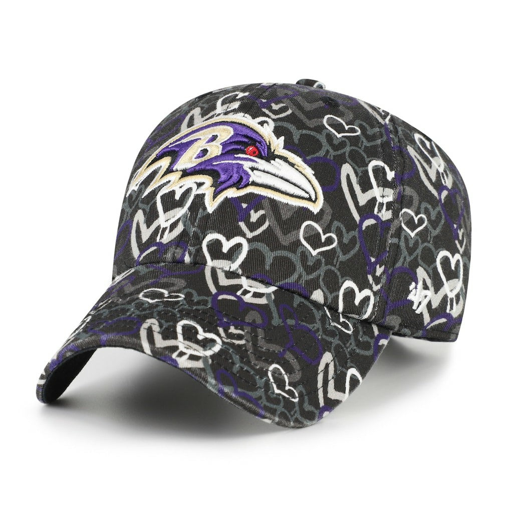 Baltimore Ravens '47 Girls Youth Mural Clean Up Adjustable Hat - Black - 47 brand