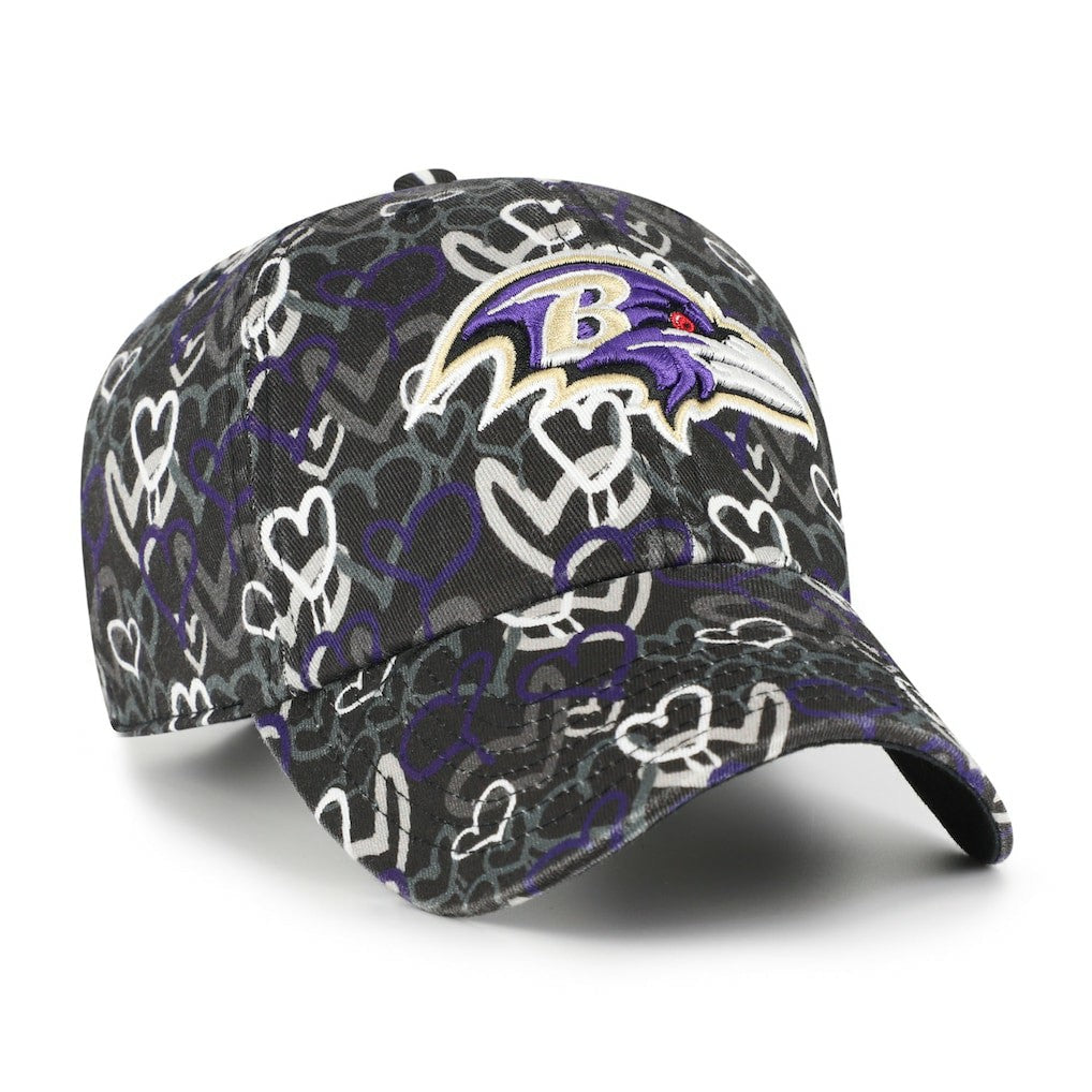Baltimore Ravens '47 Girls Youth Mural Clean Up Adjustable Hat - Black - 47 brand