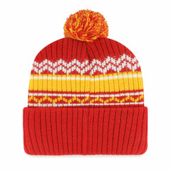 Kansas City Chiefs '47 Youth Polar Vortex Cuffed Knit Hat with Pom - Red - 47 brand