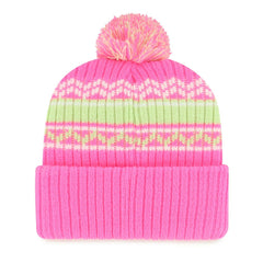 Cincinnati Bengals '47 Girls Youth Polar Vortex Cuffed Knit Hat with Pom - Pink - 47 brand