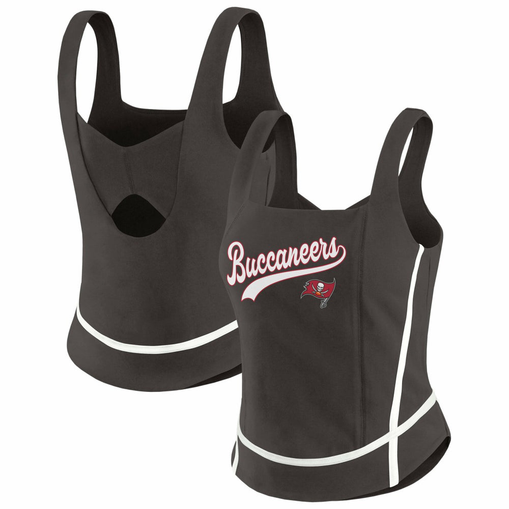 Tampa Bay Buccaneers WEAR by Erin Andrews Women's Square Neck Tank Top - Pewter - NFL