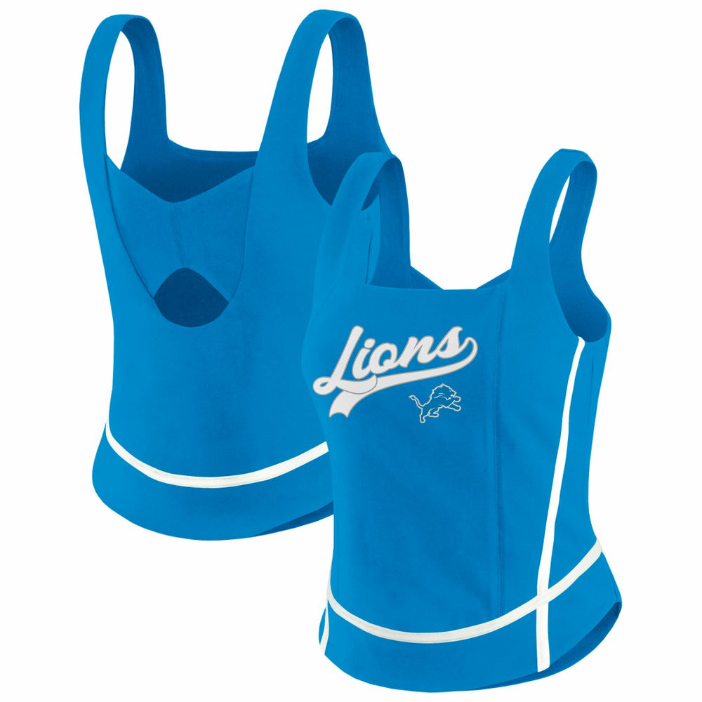 Detroit Lions WEAR by Erin Andrews Women's Square Neck Tank Top - Blue - NFL