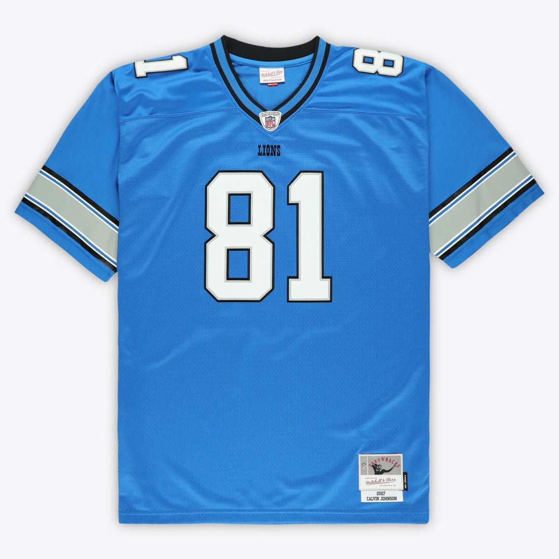 Calvin Johnson Detroit Lions Big & Tall 2007 Legacy Retired Player Jersey - Blue - Mitchell & Ness