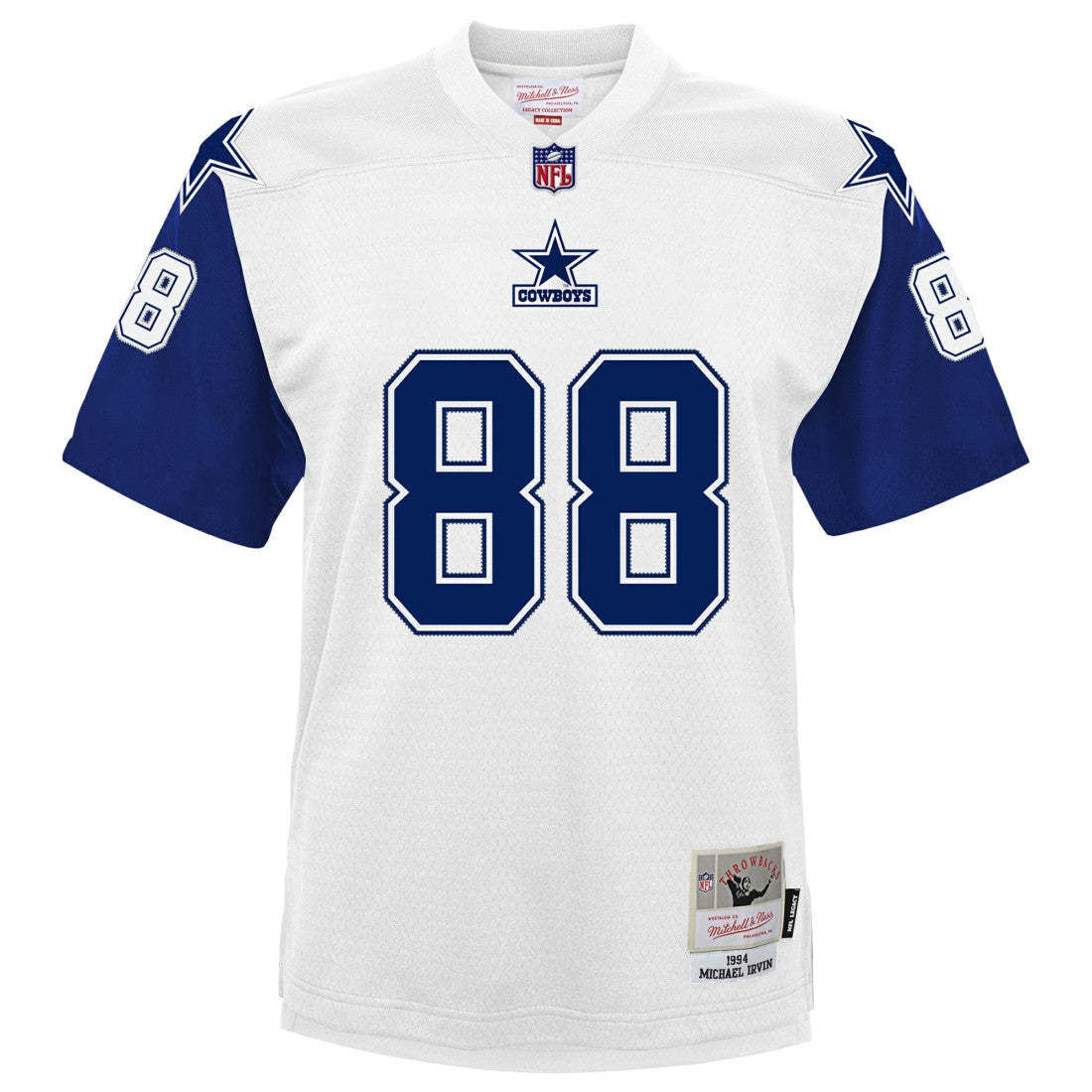 Michael Irvin Dallas Cowboys Youth 1994 Alternate Legacy Jersey - White - Mitchell & Ness