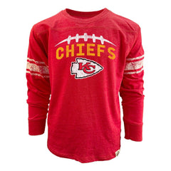 Kansas City Chiefs Wes & Willy Youth Football Long Sleeve T-Shirt - Red - NFL