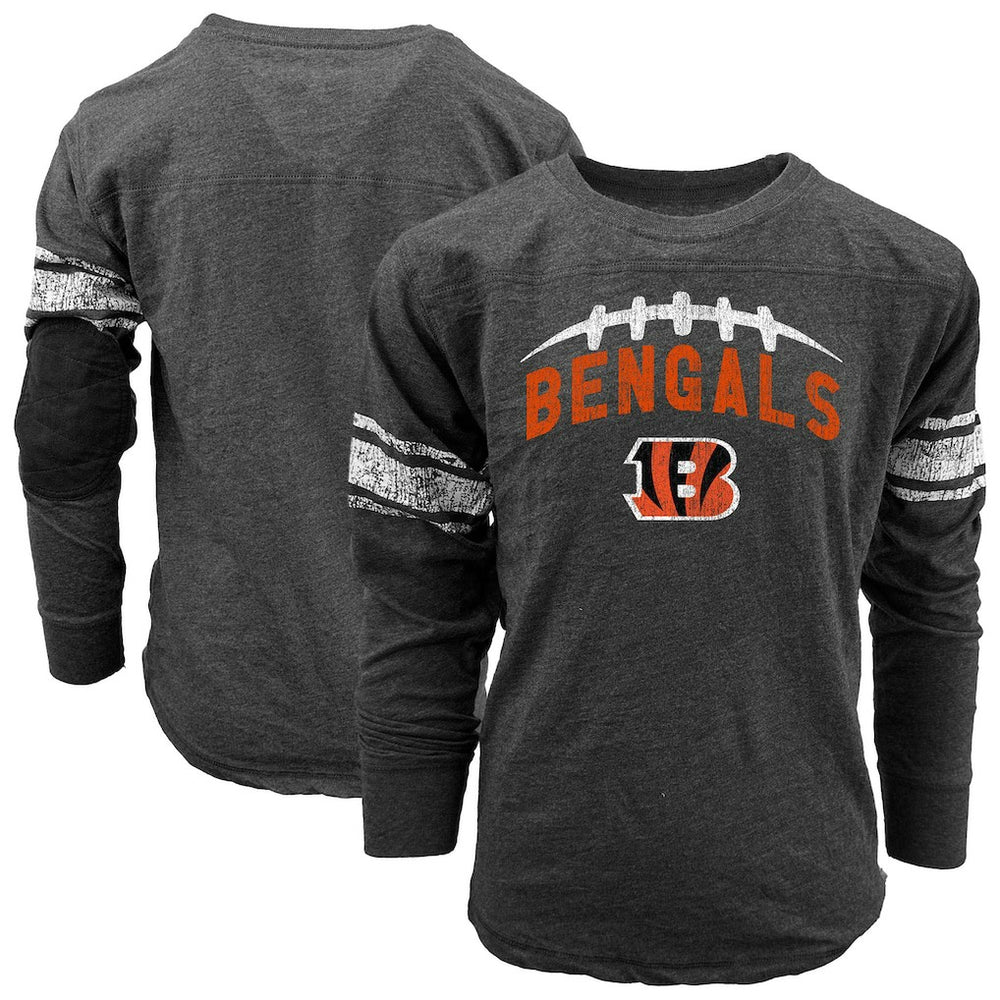 Cincinnati Bengals Wes & Willy Youth Football Long Sleeve T-Shirt - Black - NFL
