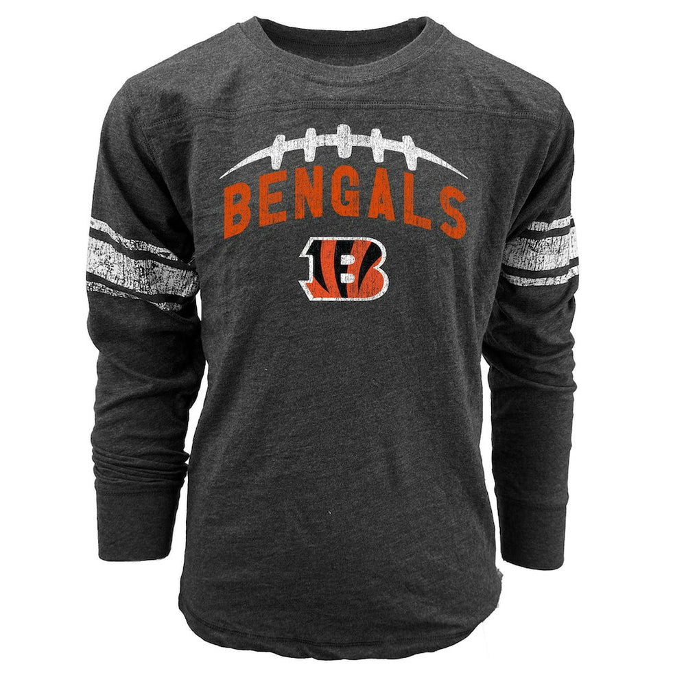 Cincinnati Bengals Wes & Willy Youth Football Long Sleeve T-Shirt - Black - NFL