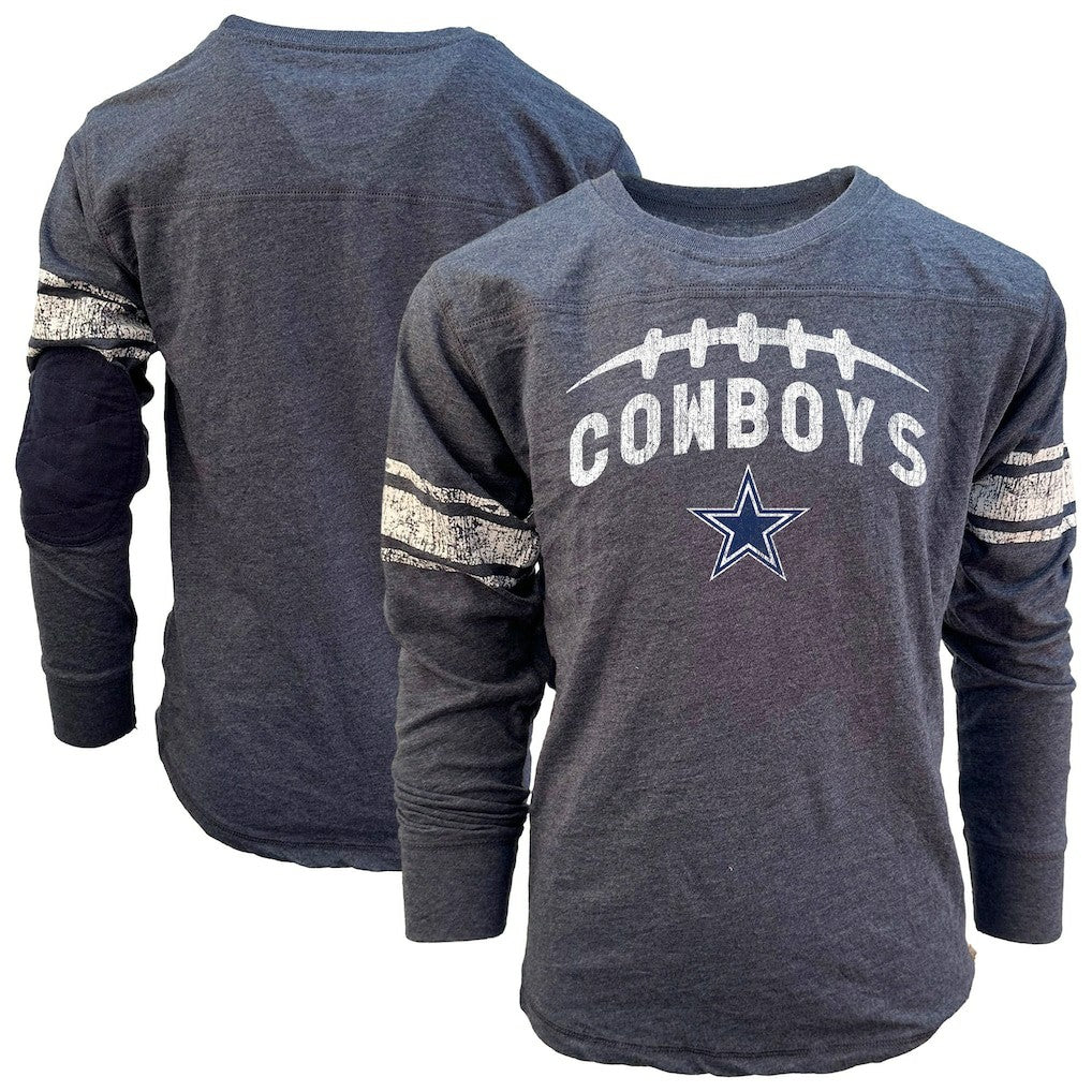 Dallas Cowboys Wes & Willy Youth Football Long Sleeve T-Shirt - Navy - NFL