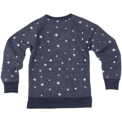 Dallas Cowboys Wes & Willy Girls Youth Shimmer Star Reverse Fleece Pullover Sweatshirt - Navy - NFL
