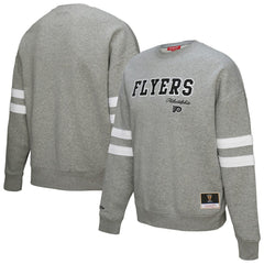 Philadelphia Flyers Mitchell & Ness Women's Logo Lightweight Pullover Sweatshirt - Heather Gray | NHL on sale