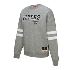 Philadelphia Flyers Mitchell & Ness Women's Logo Lightweight Pullover Sweatshirt - Heather Gray | NHL on sale