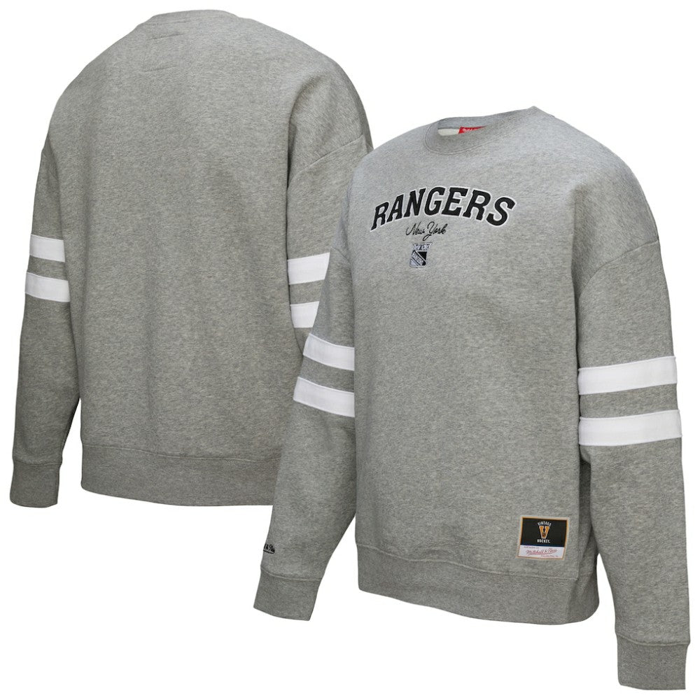 New York Rangers Mitchell & Ness Women's Logo Lightweight Pullover Sweatshirt - Heather Gray | NHL online