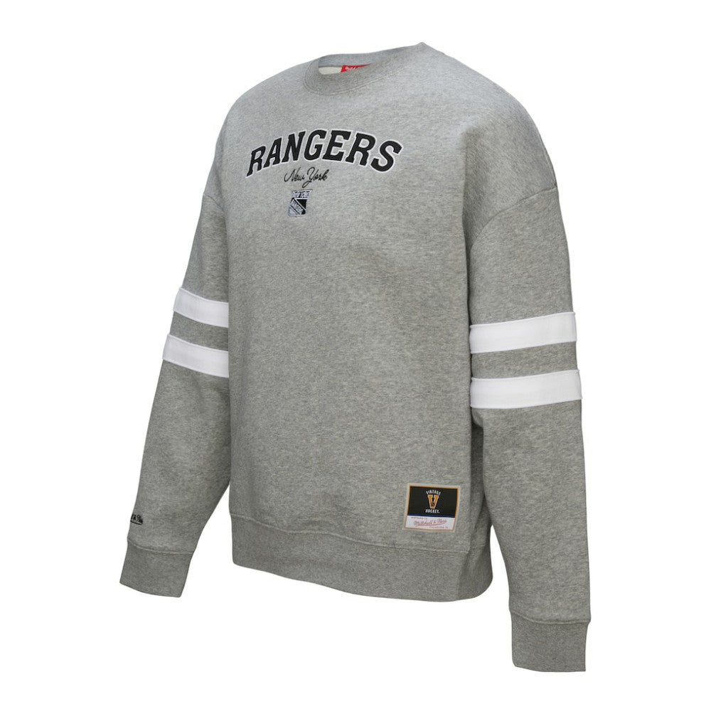 New York Rangers Mitchell & Ness Women's Logo Lightweight Pullover Sweatshirt - Heather Gray | NHL online