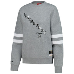 Pittsburgh Penguins Mitchell & Ness Women's Logo Lightweight Pullover Sweatshirt - Heather Gray | NHL on sale