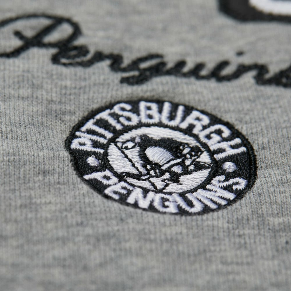 Pittsburgh Penguins Mitchell & Ness Women's Logo Lightweight Pullover Sweatshirt - Heather Gray | NHL on sale