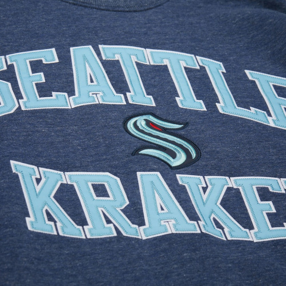 Seattle Kraken Mitchell & Ness Playoff Win Fleece Pullover Sweatshirt - Deep Sea Blue | NHL online