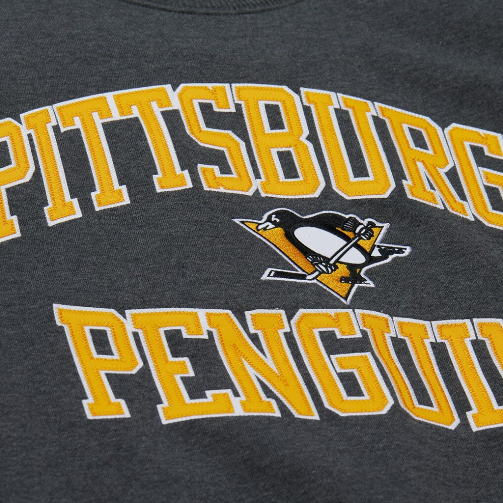 Pittsburgh Penguins Mitchell & Ness Playoff Win Fleece Pullover Sweatshirt - Heather Charcoal | NHL near me