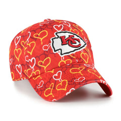 Kansas City Chiefs '47 Girls Preschool Mural Clean Up Adjustable Hat - Red - 47 brand