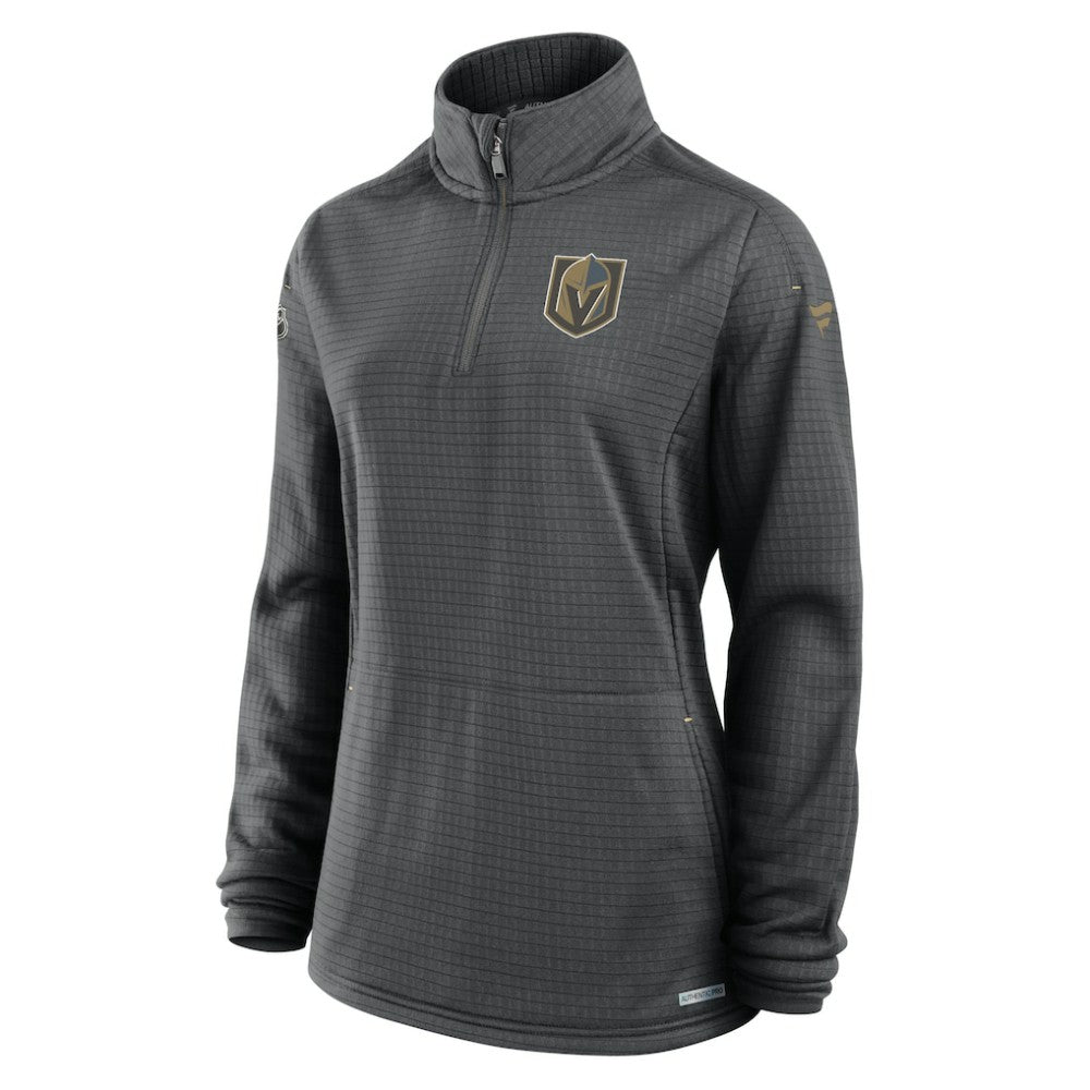 Vegas Golden Knights Fanatics Women's Authentic Pro Rink Quarter-Zip Pullover  - Charcoal | Fanatics online