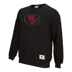 San Francisco 49ers Unisex Black Excellence Collection Icon Pullover Sweatshirt - Black - Mitchell & Ness