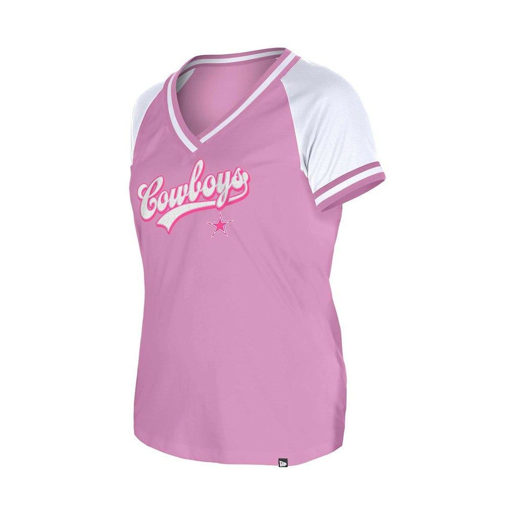 Dallas Cowboys New Era Women's Mommy & Me V-Neck T-Shirt - Pink - NFL