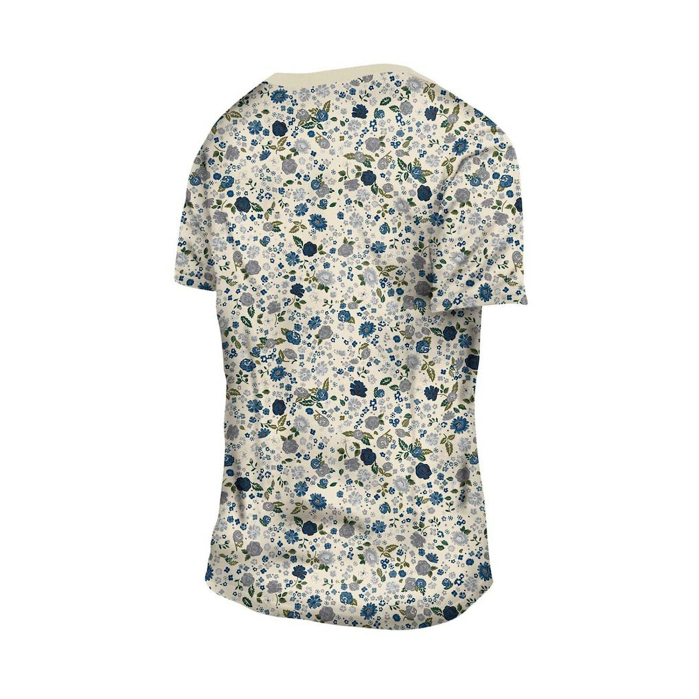 Dallas Cowboys New Era Women's Glam Game Floral Scoop Neck T-Shirt - Cream - NFL