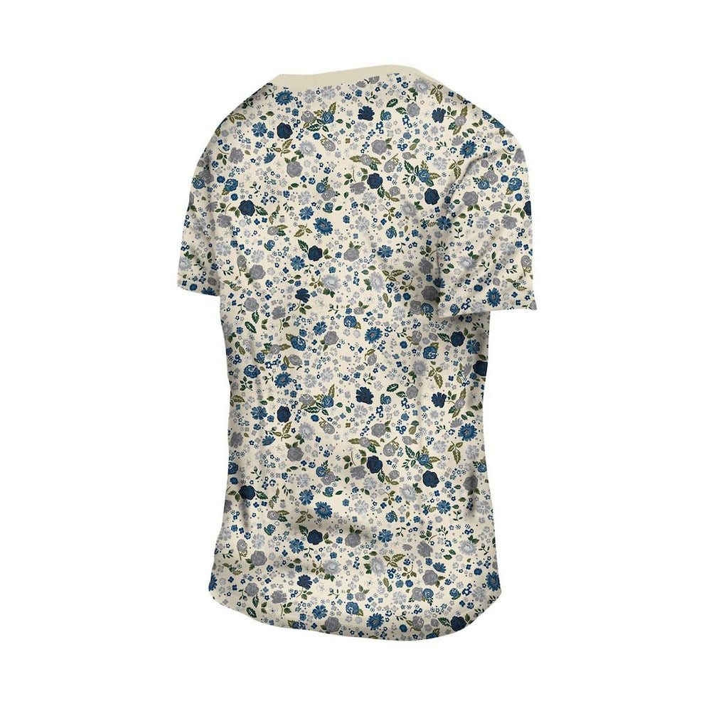 Dallas Cowboys New Era Women's Glam Game Floral Scoop Neck T-Shirt - Cream - NFL