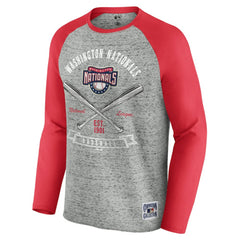 Washington Nationals Darius Rucker Collection by Fanatics Raw Edge Raglan Long Sleeve Baseball T-Shirt Near Me