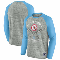 St. Louis Cardinals Darius Rucker Collection by Fanatics Raw Edge Raglan Long Sleeve Baseball T-Shirt Outlet