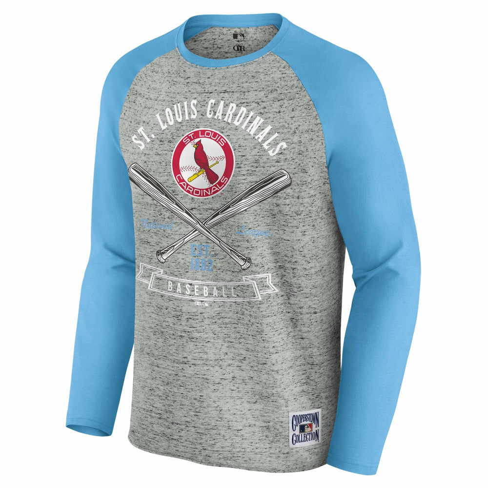 St. Louis Cardinals Darius Rucker Collection by Fanatics Raw Edge Raglan Long Sleeve Baseball T-Shirt Outlet