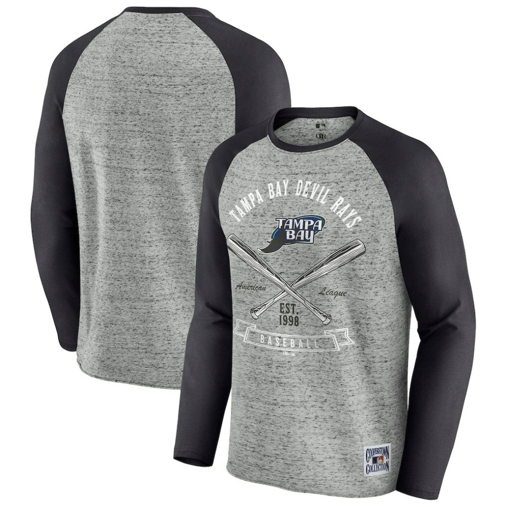 Tampa Bay Rays Darius Rucker Collection by Fanatics Raw Edge Raglan Long Sleeve Baseball T-Shirt Online