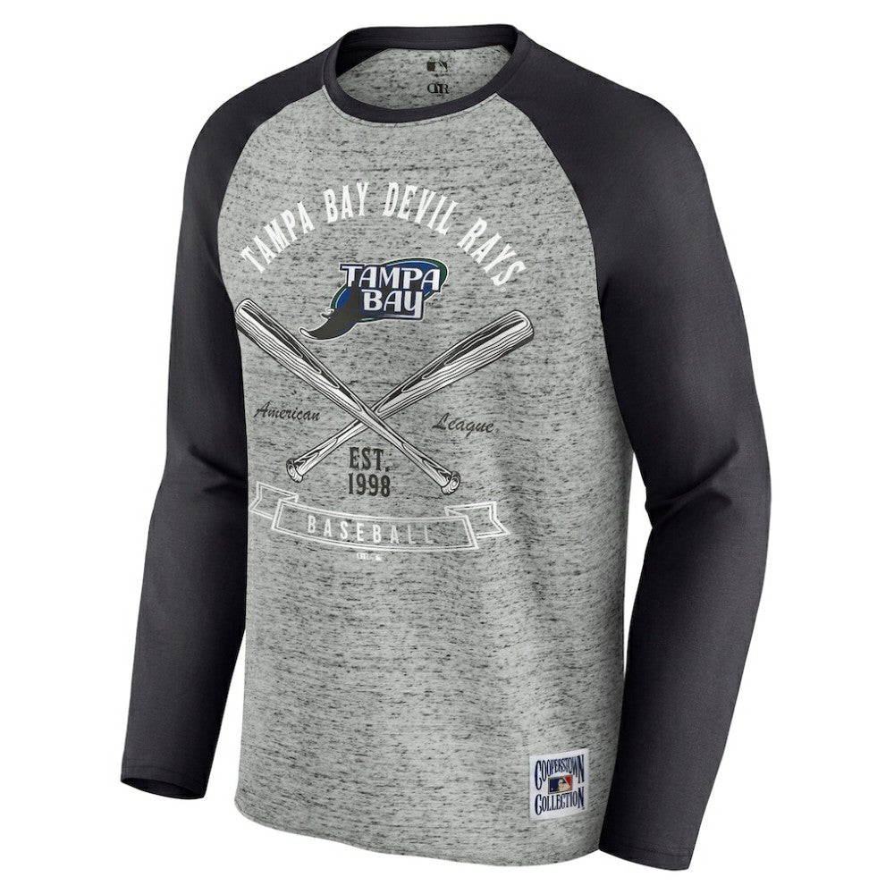 Tampa Bay Rays Darius Rucker Collection by Fanatics Raw Edge Raglan Long Sleeve Baseball T-Shirt Online