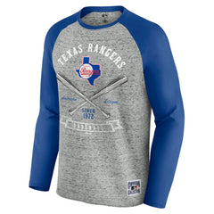 Texas Rangers Darius Rucker Collection by Fanatics Raw Edge Raglan Long Sleeve Baseball T-Shirt Online