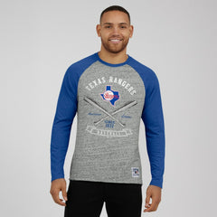 Texas Rangers Darius Rucker Collection by Fanatics Raw Edge Raglan Long Sleeve Baseball T-Shirt Online