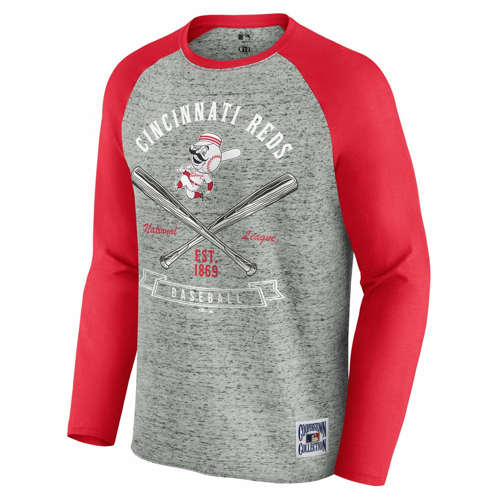 Cincinnati Reds Darius Rucker Collection by Fanatics Raw Edge Raglan Long Sleeve Baseball T-Shirt Online