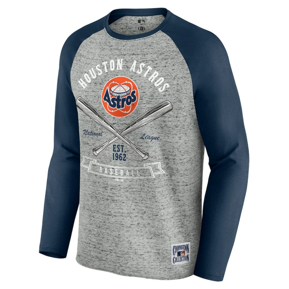 Houston Astros Darius Rucker Collection by Fanatics Raw Edge Raglan Long Sleeve Baseball T-Shirt Sale