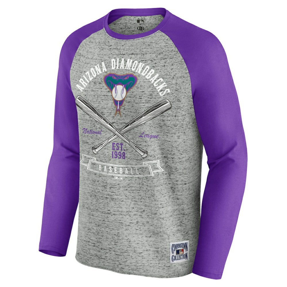 Arizona Diamondbacks Darius Rucker Collection by Fanatics Raw Edge Raglan Long Sleeve Baseball T-Shirt Sale