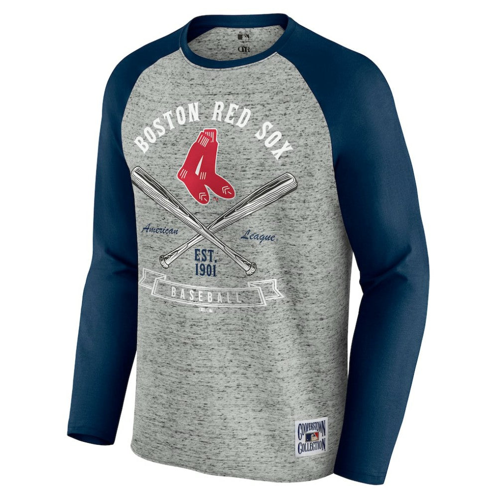 Boston Red Sox Darius Rucker Collection by Fanatics Raw Edge Raglan Long Sleeve Baseball T-Shirt for sale