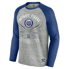 Detroit Tigers Darius Rucker Collection by Fanatics Raw Edge Raglan Long Sleeve Baseball T-Shirt for sale