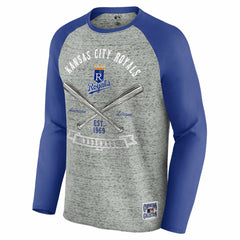 Kansas City Royals Darius Rucker Collection by Fanatics Raw Edge Raglan Long Sleeve Baseball T-Shirt Online