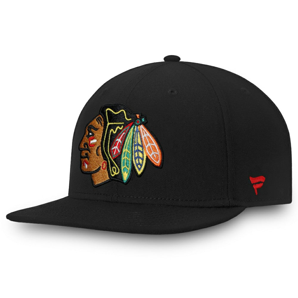 Chicago Blackhawks Fanatics Core Fitted Hat - Black | Fanatics Clearance