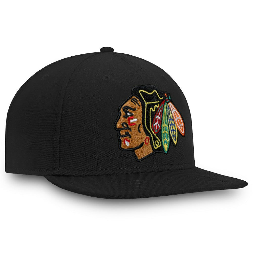 Chicago Blackhawks Fanatics Core Fitted Hat - Black | Fanatics Clearance