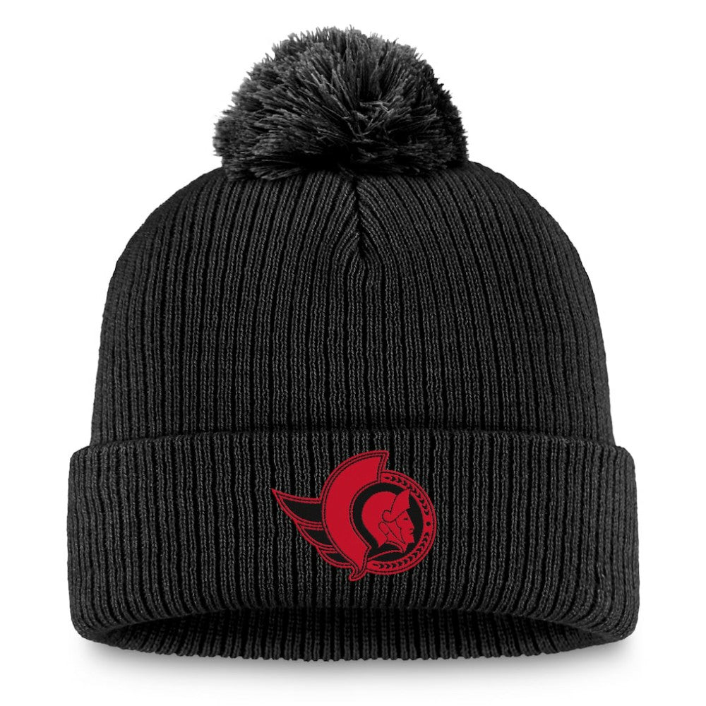 Ottawa Senators Fanatics Women's Cuffed Knit Hat with Pom - Black | Fanatics discount