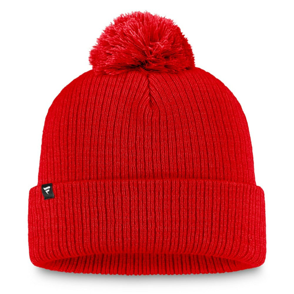 Calgary Flames Fanatics Women's Cuffed Knit Hat with Pom - Red | Fanatics Lifestyle