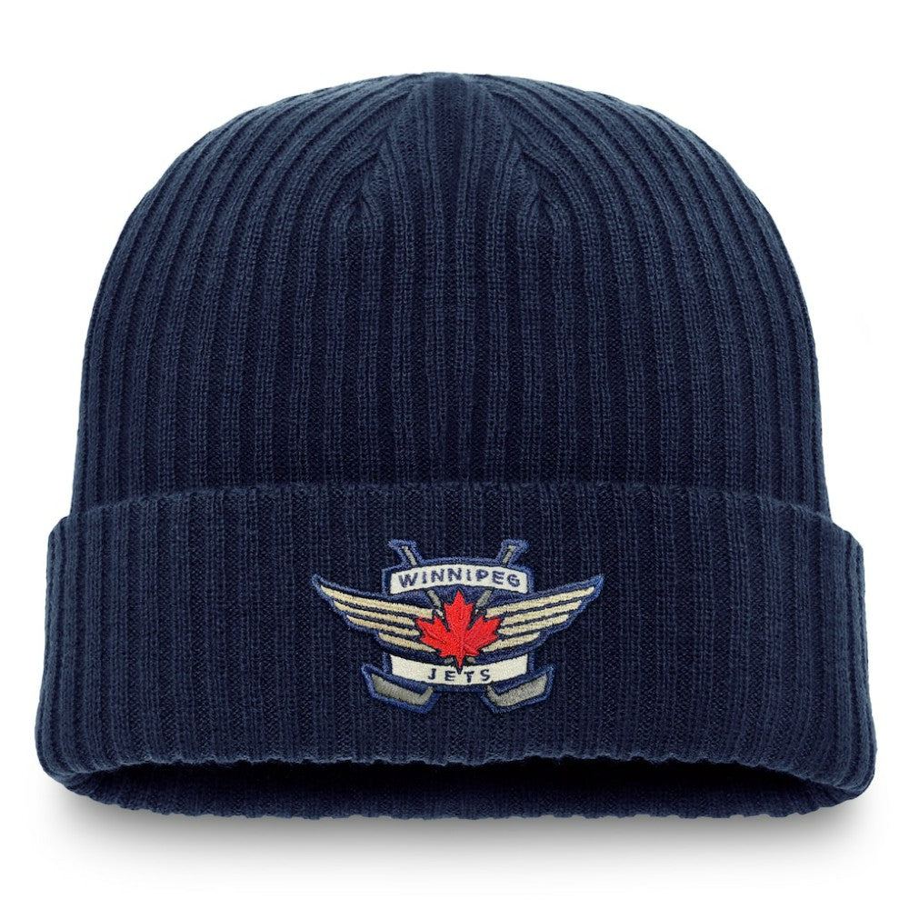 Winnipeg Jets Fanatics Component Cuffed Knit Hat - Navy | Fanatics Lifestyle