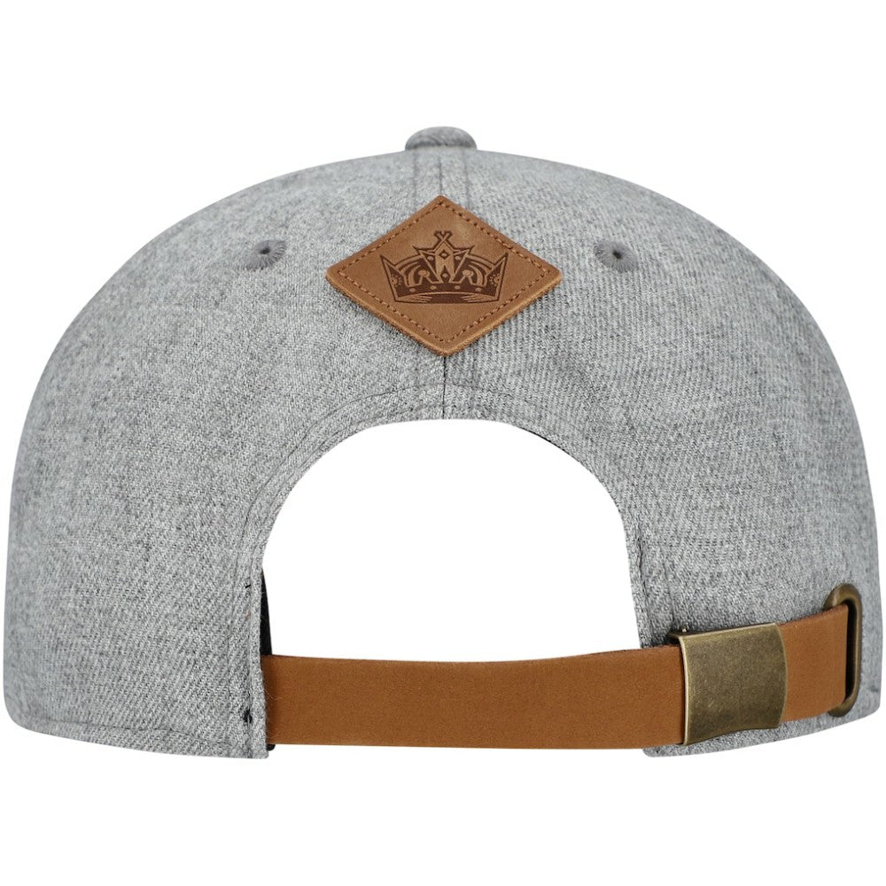 Los Angeles Kings Fanatics Elements A-Frame Leather Strapback Hat - Heather Gray | Fanatics Clearance