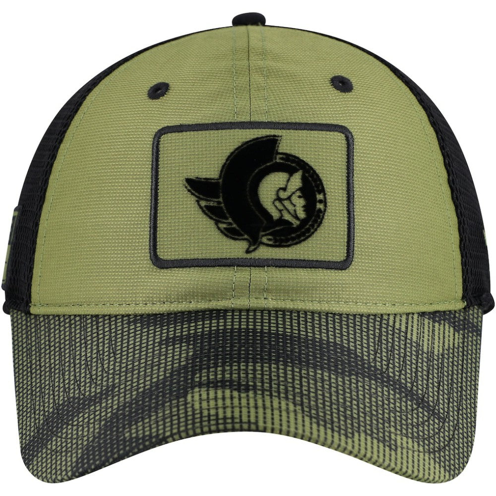 Ottawa Senators Fanatics Military Appreciation Trucker Adjustable Hat - Olive | Fanatics Lifestyle