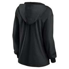 Kansas City Chiefs Women's Blackout Slub Hoodie V-Neck Long Sleeve T-Shirt - Fanatics